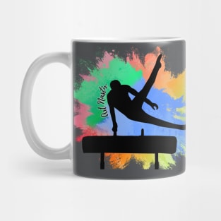 Men's Gymnastics Silhouette Art - Pommel Horse Mug